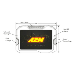 AEM CD-7 Non Logging Race Dash Carbon Fiber Digital Display (CAN Input Only) thumbnail-8