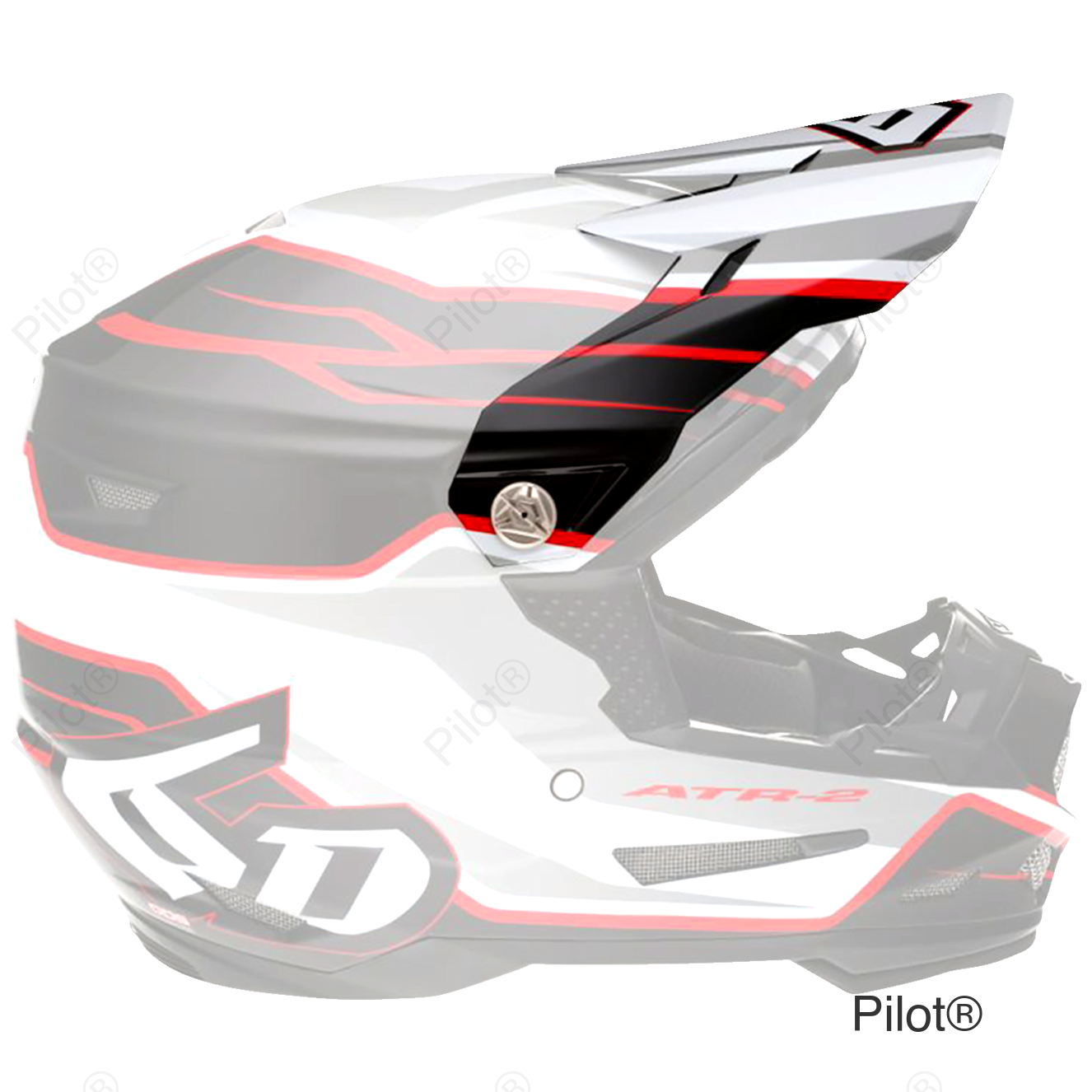 ATR-2 Visor - Phase - White Red