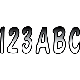 Hardline Series 200 Registration Kit, Cursive Font With Top to Bottom Color Gradations (Includes 4 Sets of 3" A-Z, 0-9) thumbnail-1