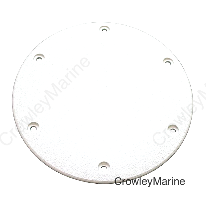 T-H Marine Designer Series Screw Down Deck Plate 8" OD, Polar White