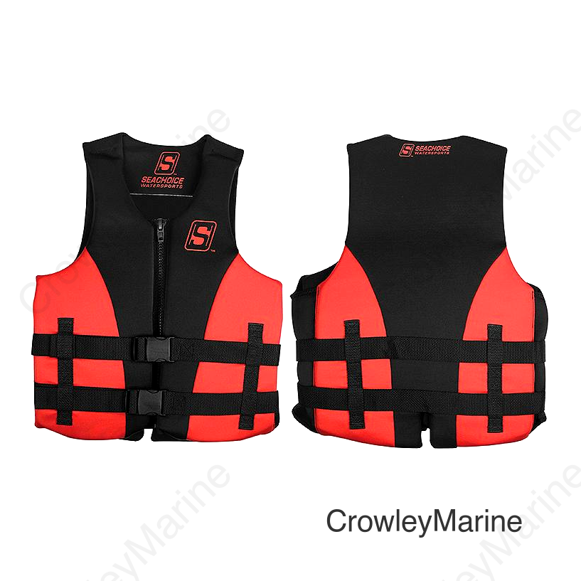 Seachoice Evoprene Multi-Sport Life Jacket - M - Red/Black, Fits Chest 33-36 in, USCG Level 70