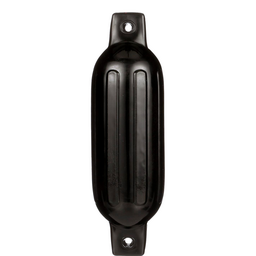 Seachoice Twin Eye Ribbed Boat Fender, Black, 1/2 in. Eye, Ideal for 10-20 Ft. Boats thumbnail-1