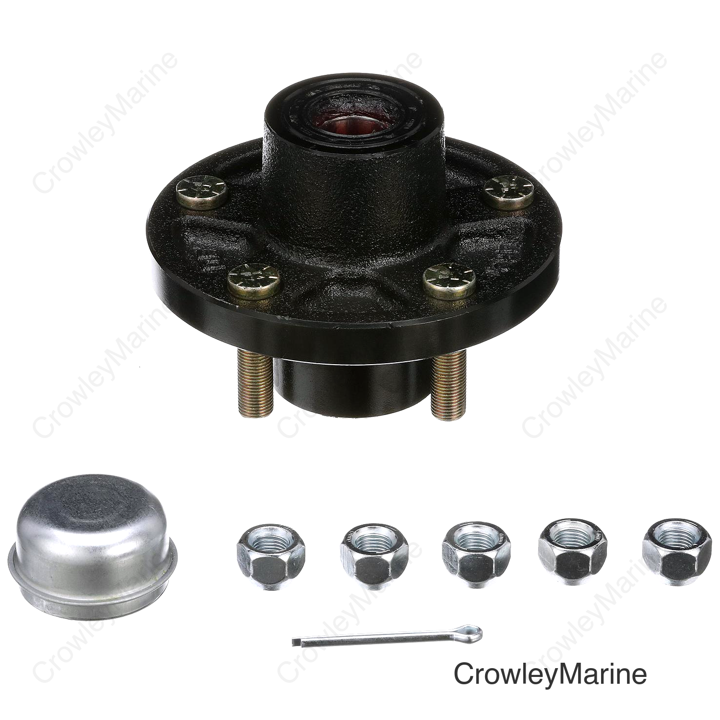 Seachoice Trailer Wheel Hub, 1 in. Axle, 5 Lug, Pregreased