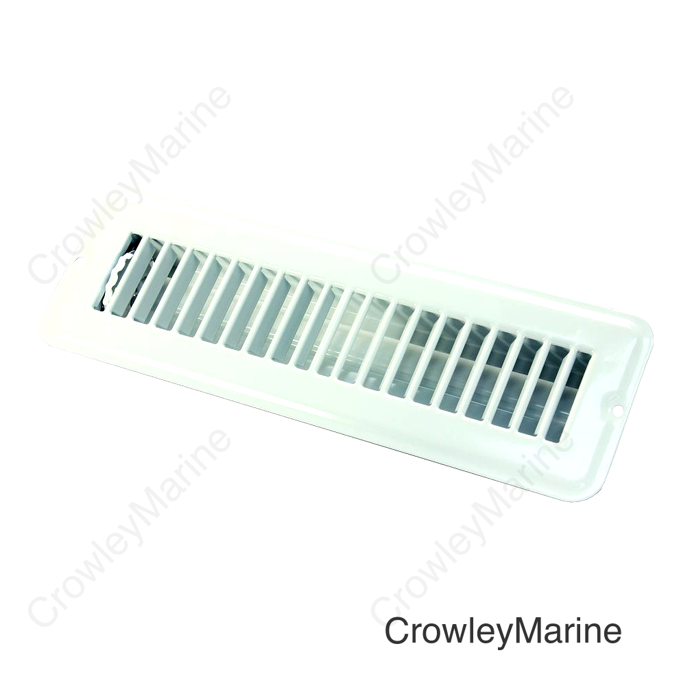 JR Products Metal Floor Registers, White Dampered
