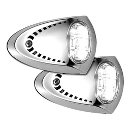 Attwood 6522SS7 Stainless LED Docking Lights, 2.8" x 4.5"