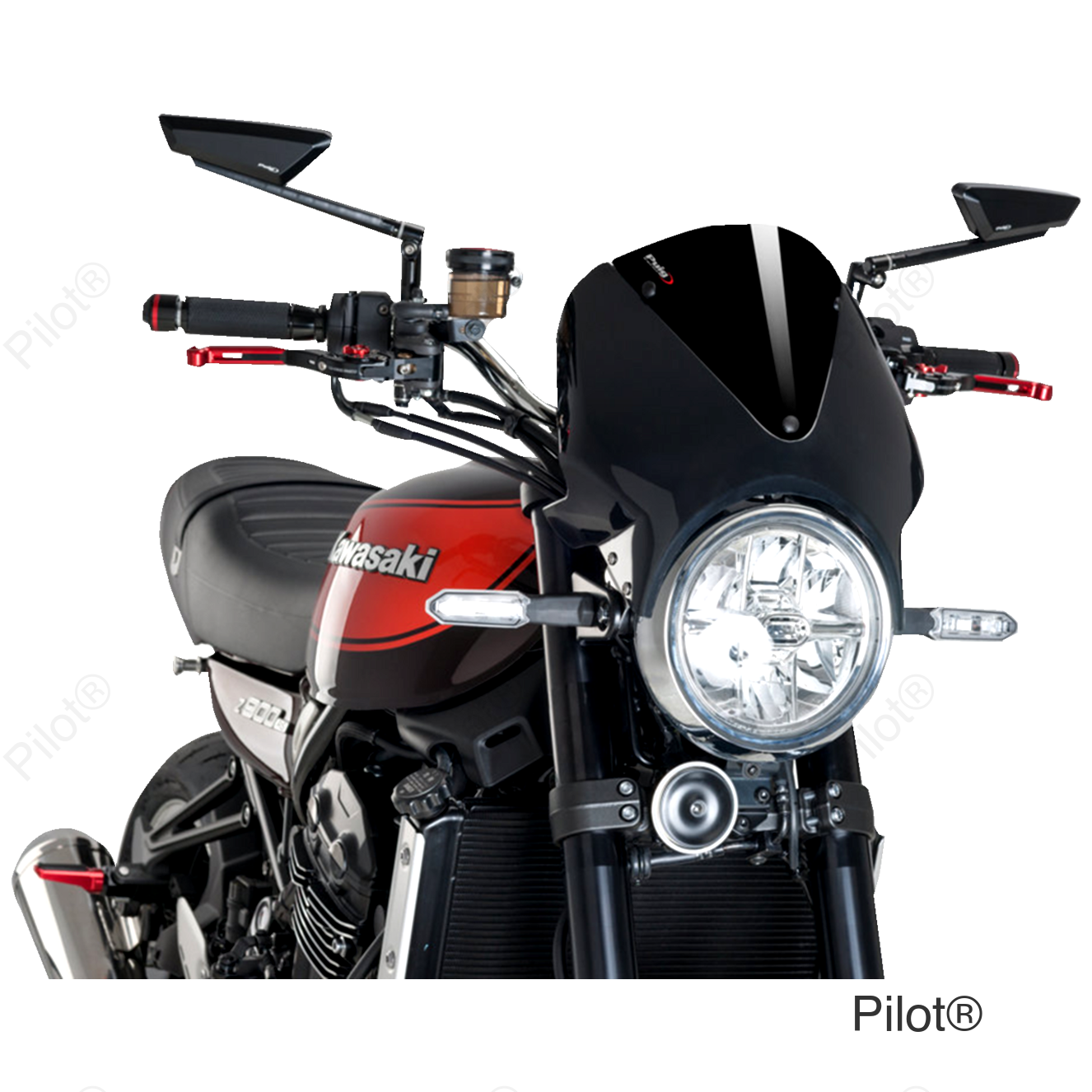 Windscreen - 13" - Black/Black - Z 900 RS