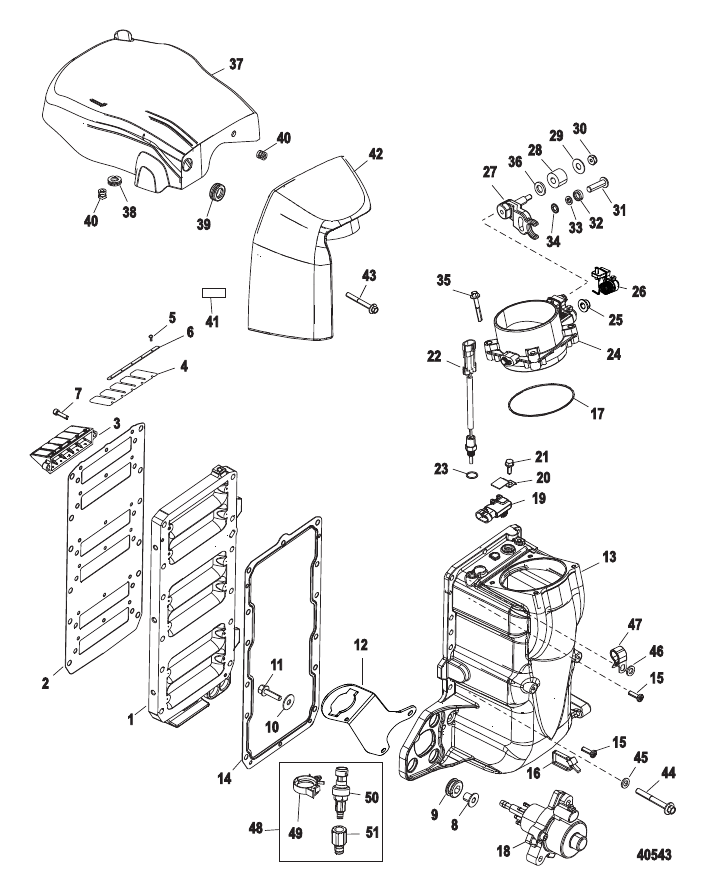 Air Handler - Serial Range Outboard 225 PRO XS (3.0L DFI) 1B752547 THRU ...