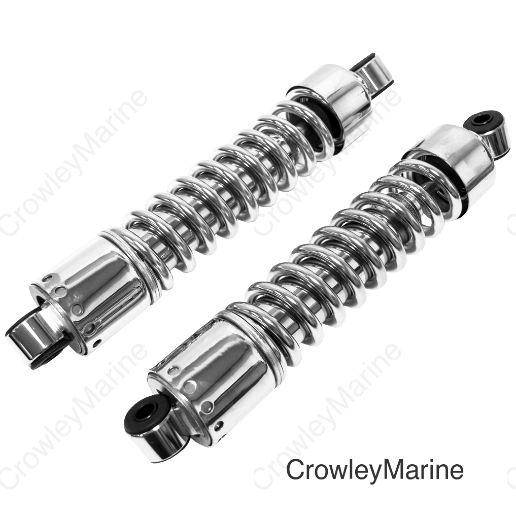CHR SHOCK 13.5" W/SHORT COVER CHROME FL 58-72 XL 54-74
