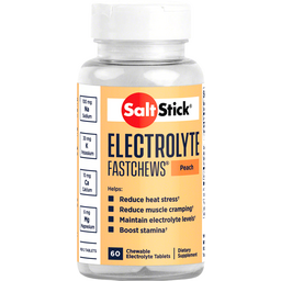 Saltstick Fastchews Chewable Electrolyte Tablets: Bottle of 60 Perfectly Peach