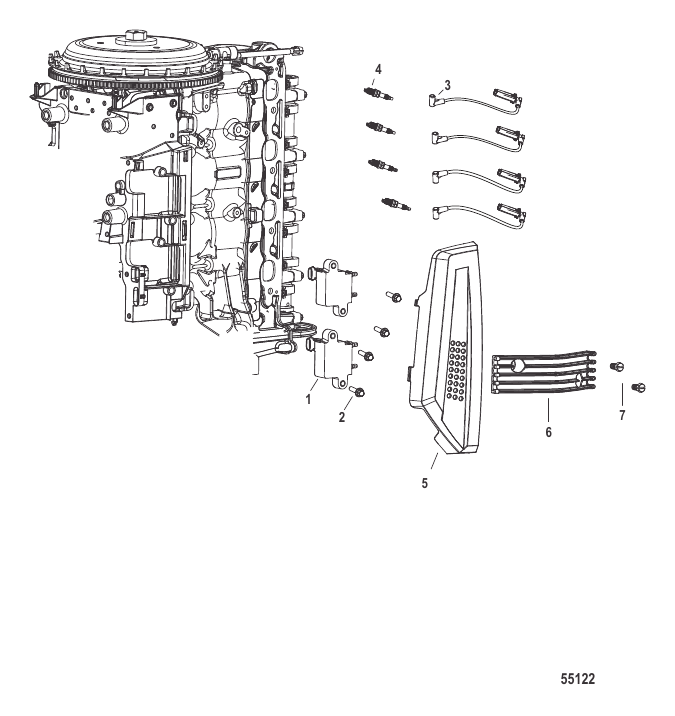 Serial Range Outboard 100 EFI (4-STROKE) - 2B095049 & Up - Ignition