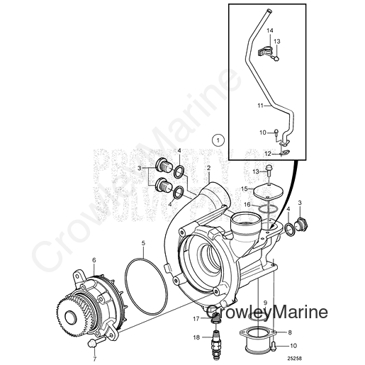 Pressure Pipe(V2) - Volvo Penta (3589037)