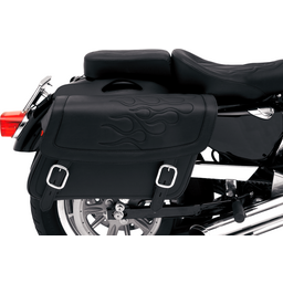 Flame Saddlebag - Black - Large thumbnail-2