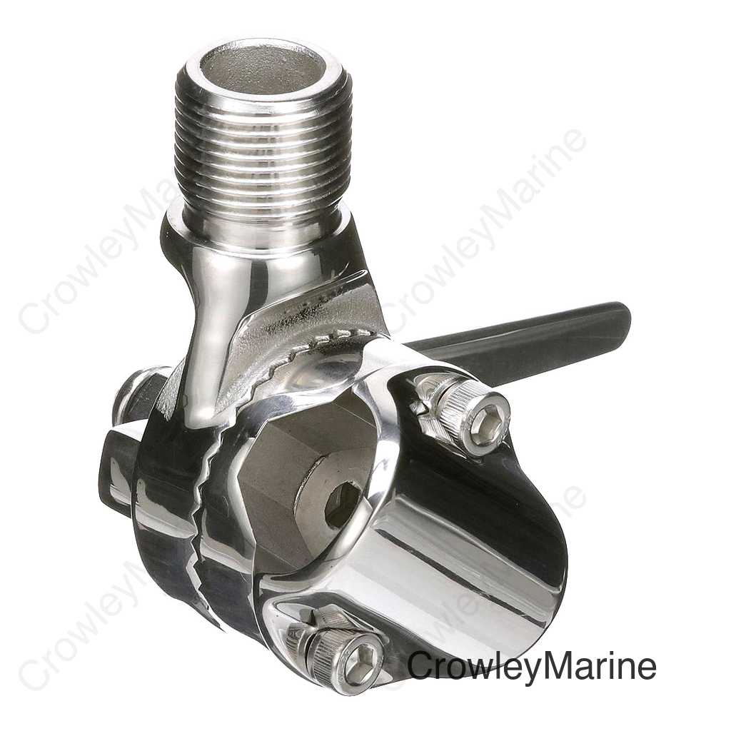 Seachoice Antenna Rail Ratchet Mount With Heavy-Duty Handle, 316 Stainless Steel