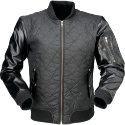 JCKT WM TXT BOMBER BLK XL thumbnail-1
