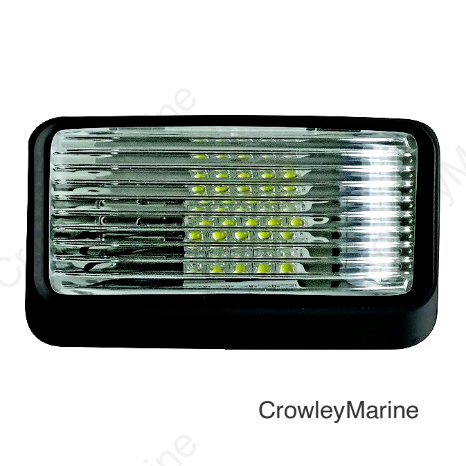 Valterra DG71256VP Incandescent Surface Mount Porchlight w/o Switch, Rectangular, Black w/Clear Lens