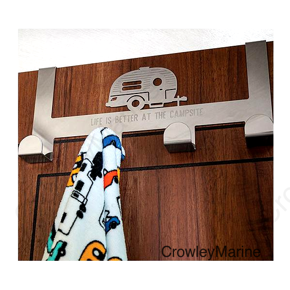 Camco 53388 4-Hook Over The Door Towel Hanger