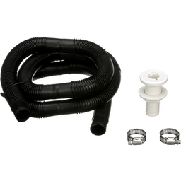 Seachoice Bilge Pump Installation Kit for 1-1/8 in. Outlets, w/ 6 Ft. Hose, 2 Hose Clamps, and Thru-Hull Fitting thumbnail-1