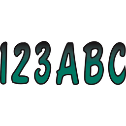 Hardline Series 200 Registration Kit, Cursive Font With Top to Bottom Color Gradations (Includes 4 Sets of 3" A-Z, 0-9) thumbnail-1