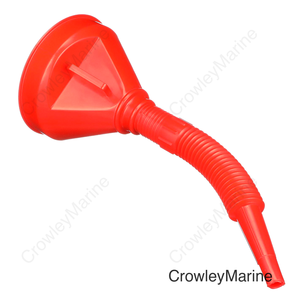 Seachoice 2 Piece Red Funnel with Filter, 5.5 in., Flexible Strainer