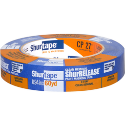 Shurtape 202872 CP27 Shurrelease® 14-Day Blue Painter's Tape, 1" x 180', Blue