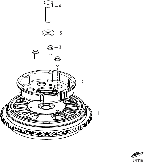 Serial Range Outboard 25 EFI (3 CYL.)(4-STROKE) - 1R154758 & Up - Flywheel
