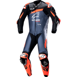 GP Plus v4 Leather Suit - Black/Red Fluo/Blue - US 40 / EU 50 thumbnail-1