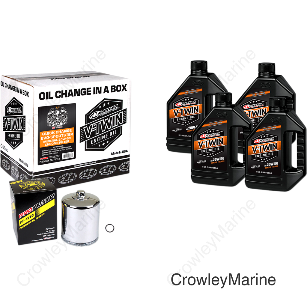 Evo/XL Quick Oil Change Kit - Chrome Filter