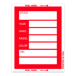 STOCK TICKET LARGE RED (422-L)