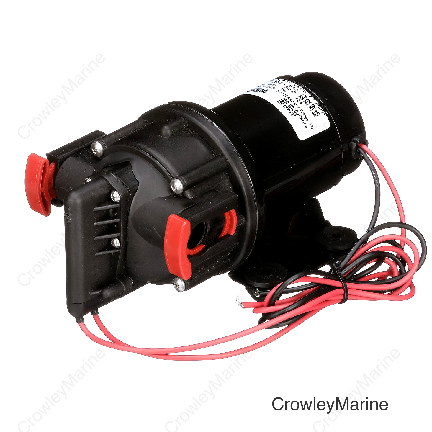 Seachoice Wash Down System Pump, 2.9 GPM Max @ 41 PSI, 12V DC, Includes Spray Nozzle and Inlet Strainer