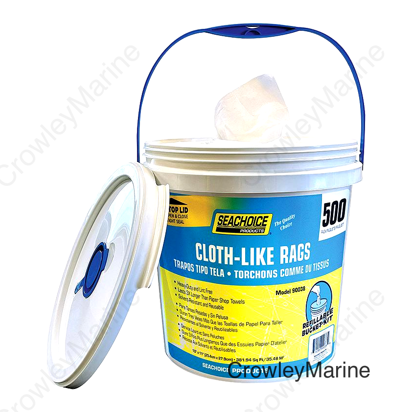 Seachoice 90038 Cloth-Like Rags, 500-ct. Bucket