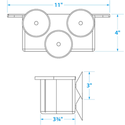 Seachoice Cockpit Organizer w/ 3 Suction Cups to Mount on Any Flat Service on Boat thumbnail-0