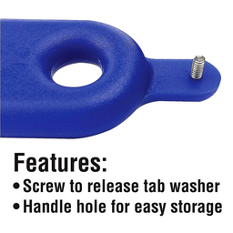 Seachoice Non-Corrosive Propeller Wrench, Fits 1-1/6 in. Propeller Nuts, Includes Screw, Blue thumbnail-4