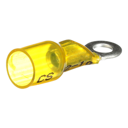 Seachoice Marine Grade Heat-Shrinkable Ring Terminal, Fits #10 Stud, 12-10 Wire Range, Yellow, Pack of 25 thumbnail-0