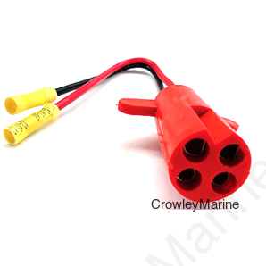 2-Wire Red Charger Plug, 10 ga. w/Butt Connectors