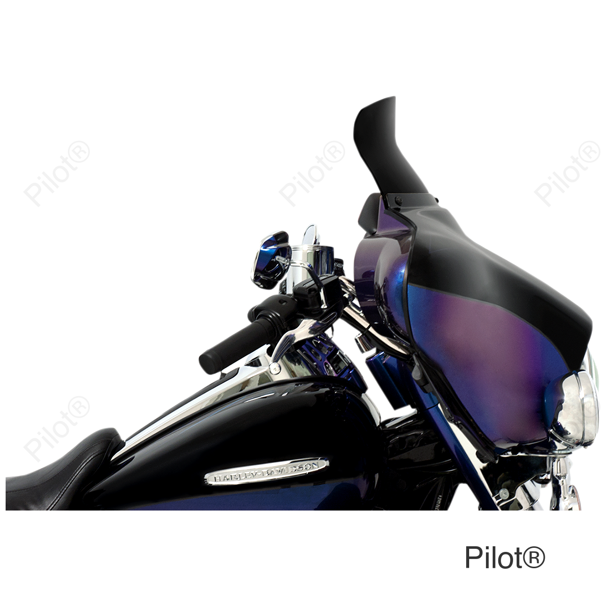 Batwing Spoiler Shield - 6.5" - Dark Black Smoke
