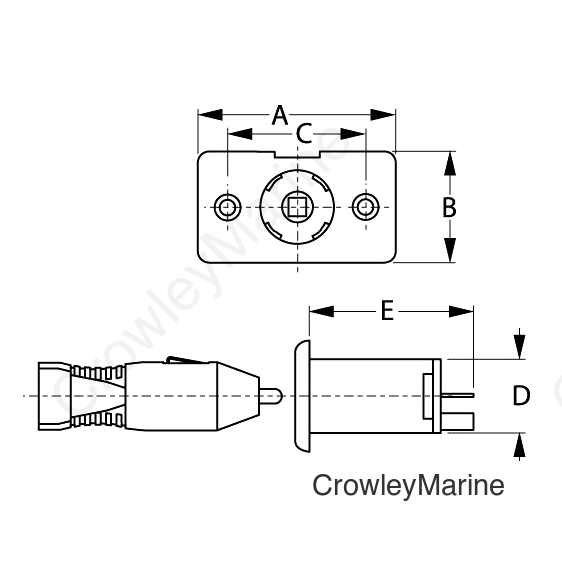 POWER SOCKET PLUG ONLY 12V