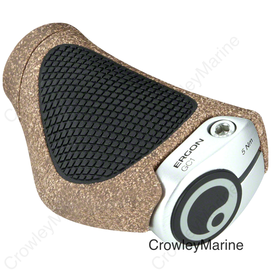 Ergon GC1 BioKork Grips - Lock-On Rohloff/Nexus Black/Tan