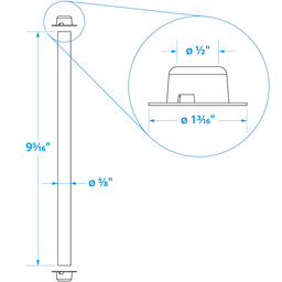 Seachoice Trailer Roller Shaft w/ 2 Pal Nuts, Fits 8-In. Roller thumbnail-0