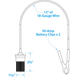 Seachoice Adapter Plug to Battery Cigarette Lighter, 12V thumbnail-6