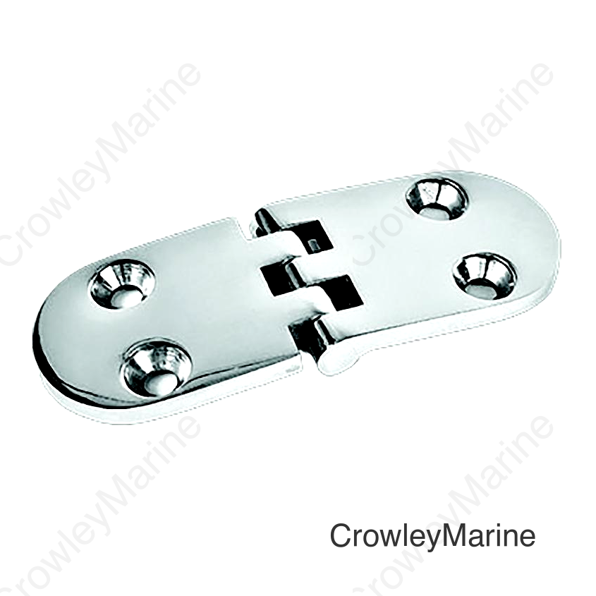 Sea-Dog 2054611 Flush Round Door Hinge, A= 3-1/4", B=1-5/8", C=1-5/8", D=1-3/16", E= 3/16", #10 FH Weight= .16/ .32