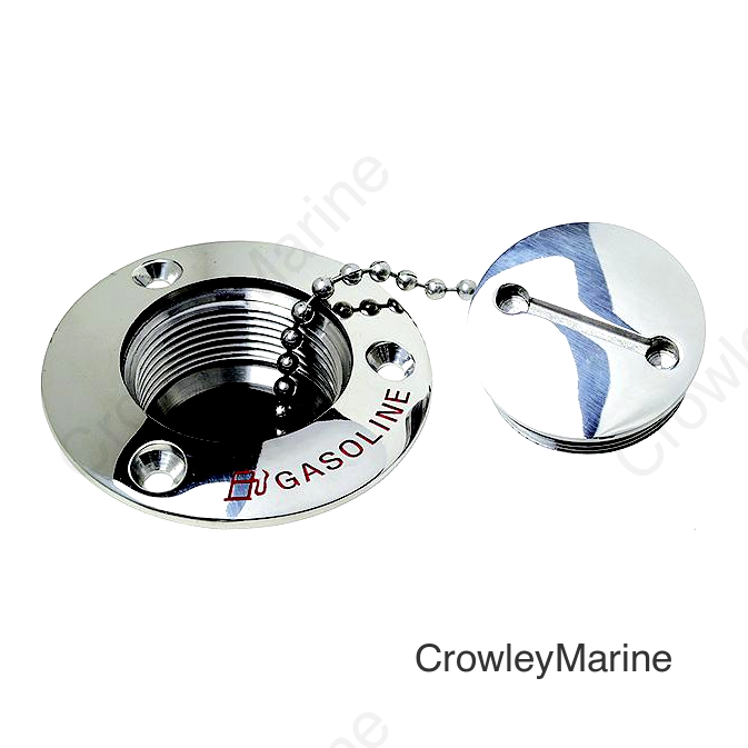 Attwood Deck Fill Replacement Cap For 66406, 66408, 66408C1,  Stainless Steel