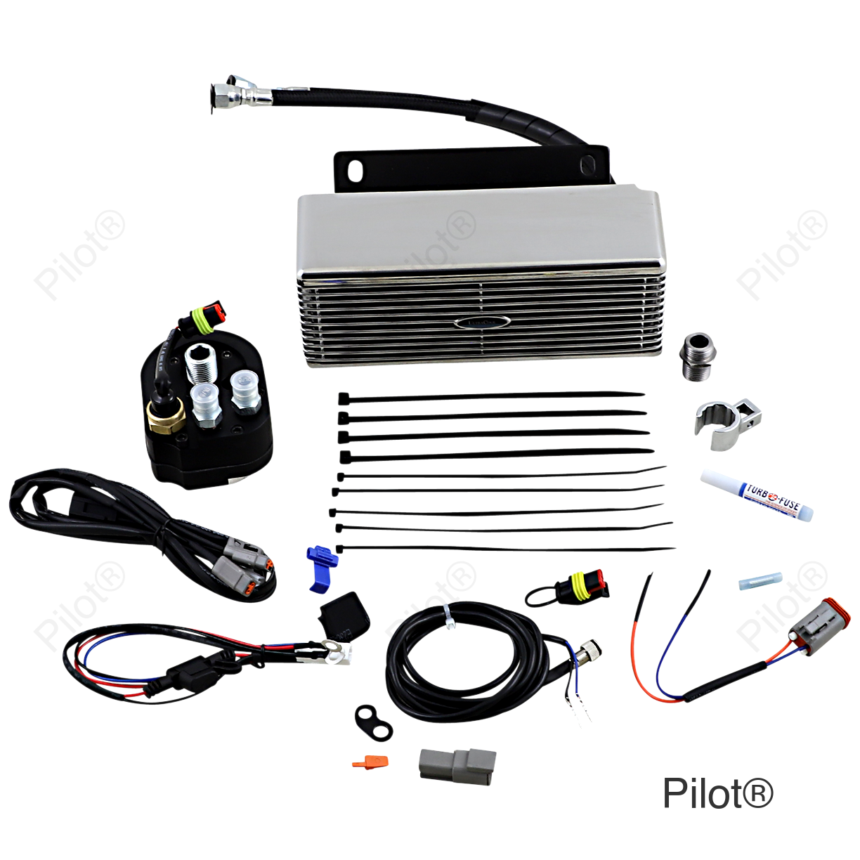 Below Regulator Mount Oil Cooler - Stainless Steel - Touring/Trike