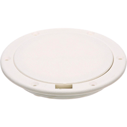 Seachoice White Pry-Up Deck Plate, Watertight, Up to 4-3/8 in. Diameter thumbnail-0