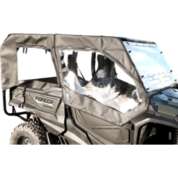 Soft Doors - Middle/Rear Windows - Black - Honda Pioneer 1000 thumbnail-1