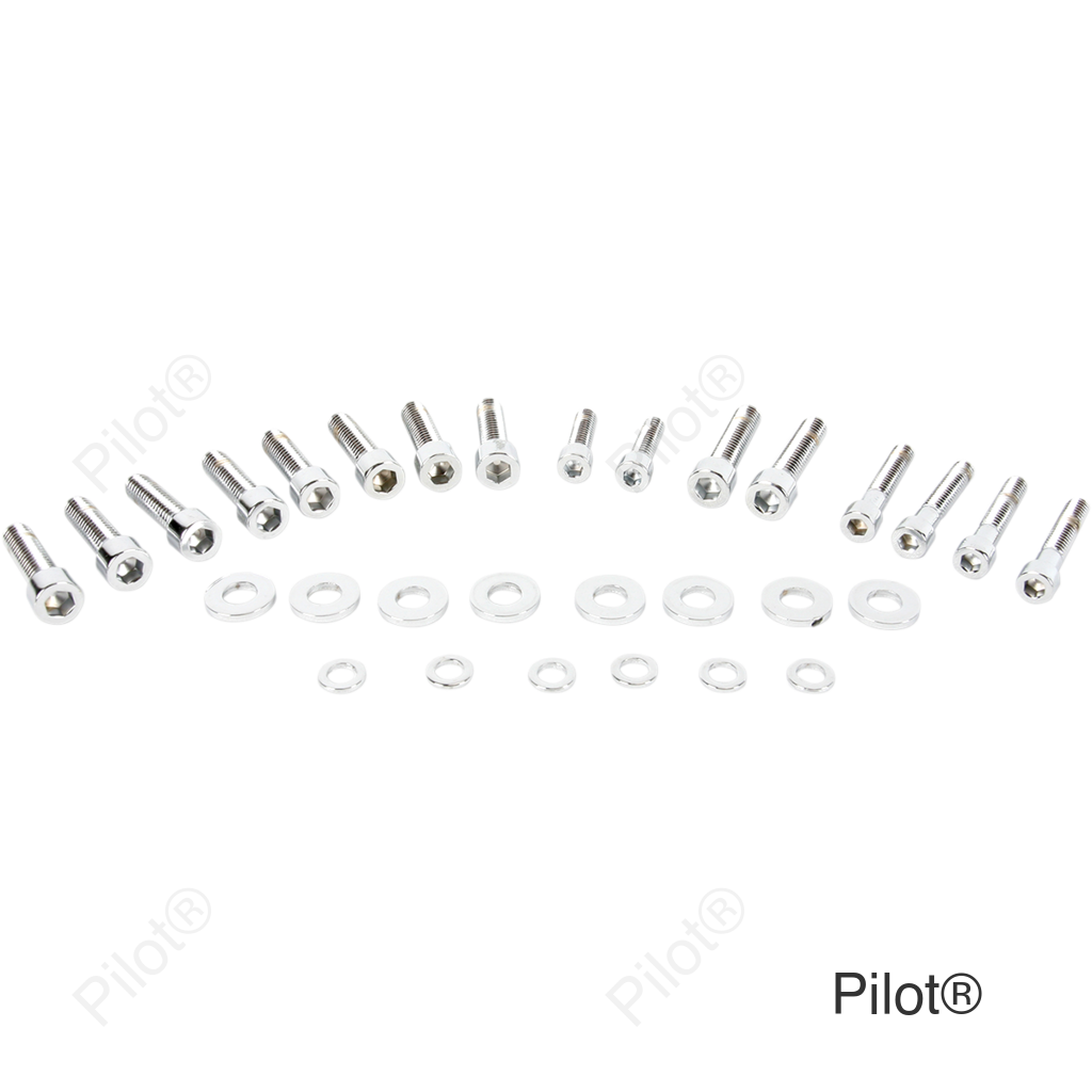 Bolt Kit - Transmission Side Cover - Socket-Head - Chrome