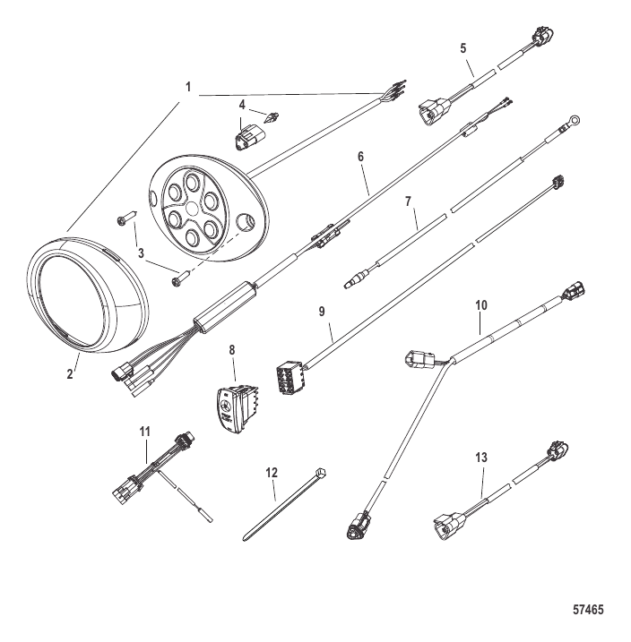 Serial Range Accessories MP Alert - 2011 & Up - Moving Prop Alert System-Oval Two Lights - Non Merc