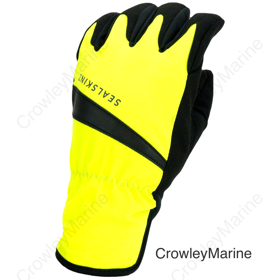 SealSkinz Waterproof All Weather Cycle Gloves - Neon Yellow/Black Full Finger Small
