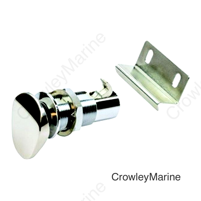 Seadog 225400-1 Push Button Cabinet Latch, Oval