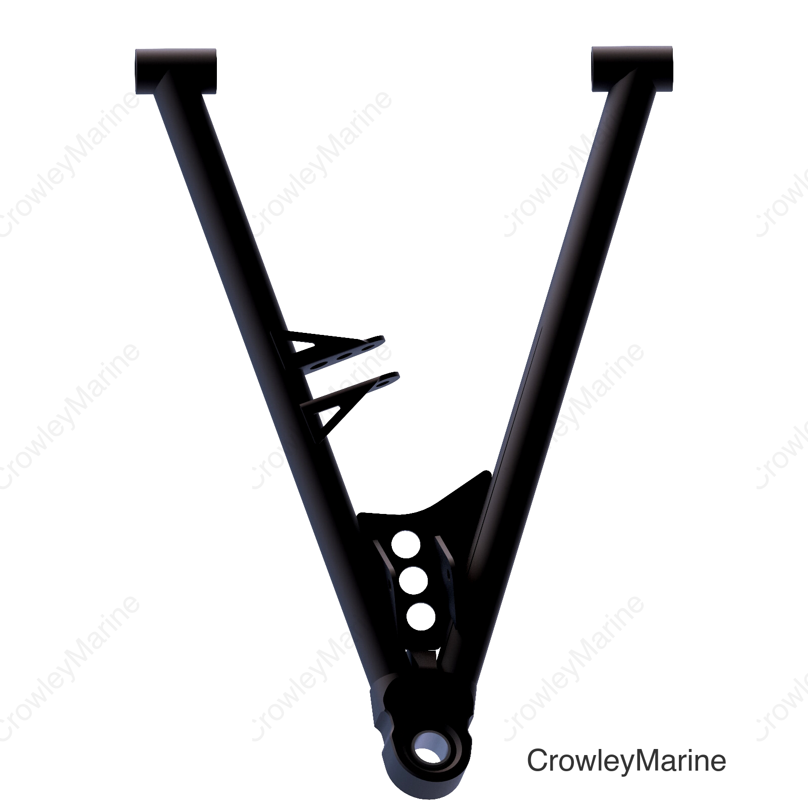 STOCK REP A-ARM LOWER LT POL AXYS 40" BLK S/M