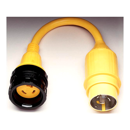 Marinco Standard Pigtail Adapter Dock Side Male 20A 125V Locking to Boat Side Female 30A 125V Locking With Sealing Collar System thumbnail-0
